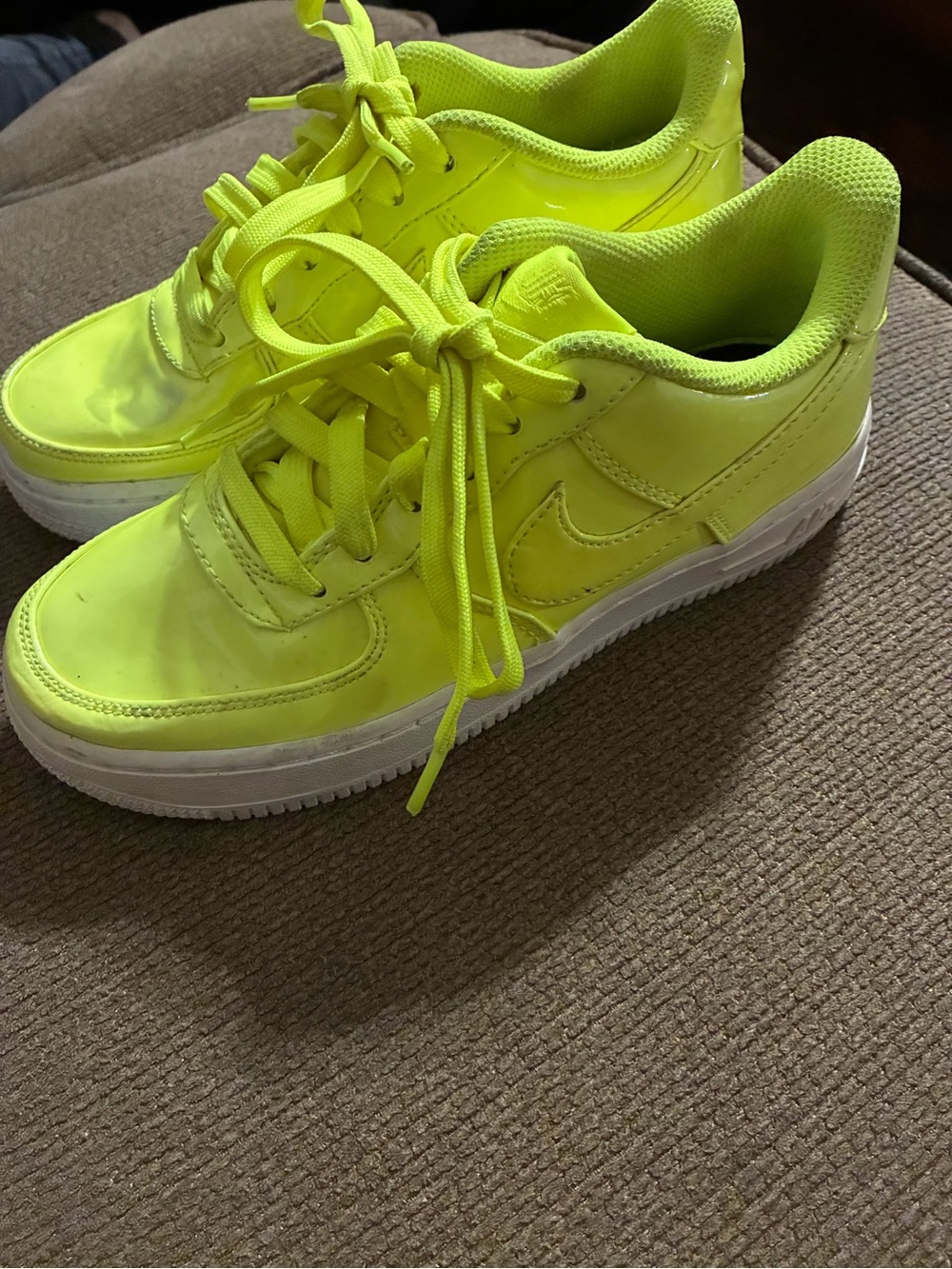 Nike Kids Bright Neon Yellow Low-Top Sneakers
